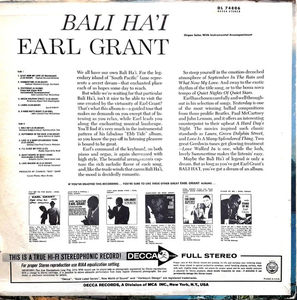 Earl Grant - Bali Ha'i (Vinyl) (VG+, VG+)