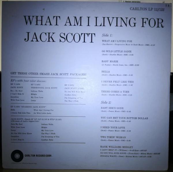 Jack Scott - What Am I Living For! (Vinyl) (VG, G+)