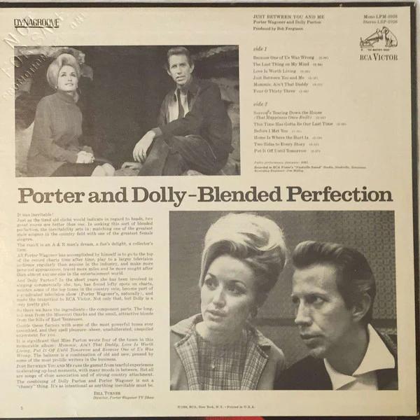 Porter Wagoner And Dolly Parton - Just Between You And Me (Vinyl) (VG, VG)