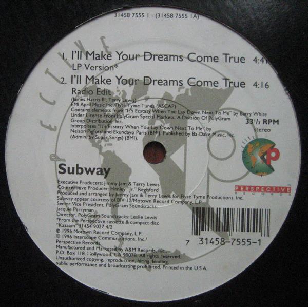 Subway  - I'll Make Your Dreams Come True (Vinyl) (VG+, Generic)