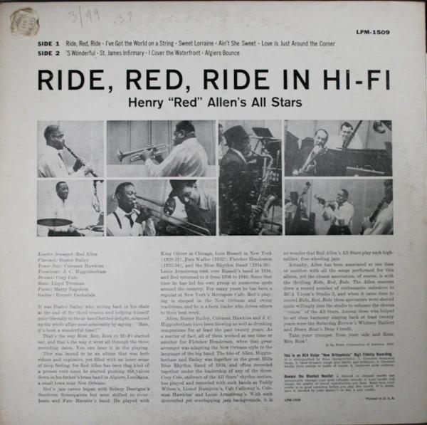 Henry "Red" Allen's All Stars - Ride, Red, Ride In Hi-Fi (Vinyl) (VG, VG)