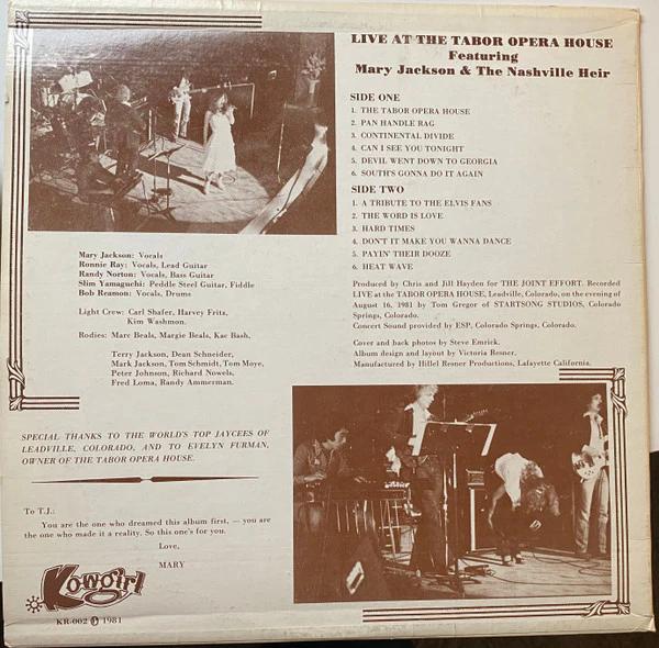 Mary Jackson And The Nashville Heir - Live At The Tabor Opera House (Vinyl) (VG+, VG)