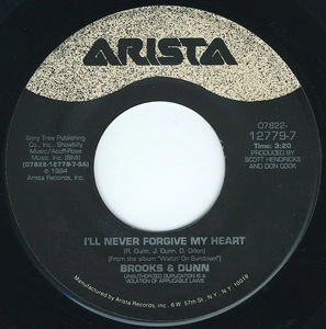 Brooks & Dunn - I'll Never Forgive My Heart (Vinyl) (VG+, Generic)