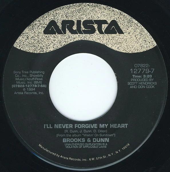 Brooks & Dunn - I'll Never Forgive My Heart (Vinyl) (VG+, Generic)