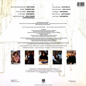 Various - The Breakfast Club (Original Motion Picture Soundtrack) (Vinyl) (NM or M-, G+)