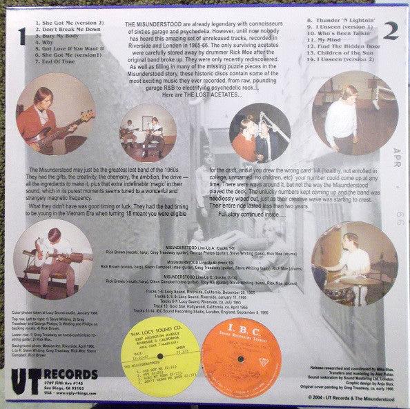 The Misunderstood - The Lost Acetates 1965-1966 (Vinyl) (NM or M-, VG+)