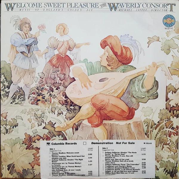 The Waverly Consort, Michael Jaffee - Welcome Sweet Pleasure (Music Of England's Golden Age) (Vinyl) (VG+, VG+)