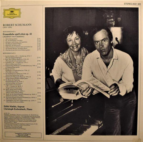 Robert Schumann - Edith Mathis • Christoph Eschenbach - Frauenliebe Und Leben • Lied Der Suleika • Liebeslied • Mond, Meiner Seele Liebling • u.a. (Vinyl) (NM or M-, VG+)