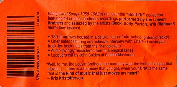 The Louvin Brothers - Handpicked Songs 1955-1962 (Vinyl) (NM or M-, VG+)