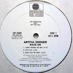 Artful Dodger  - Rave On (Vinyl) (VG+, VG)