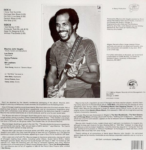 Maurice John Vaughn - Generic Blues Album (Vinyl) (NM or M-, VG+)
