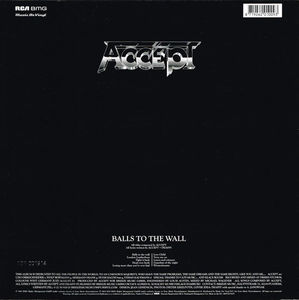 Accept - Balls To The Wall (Vinyl) (NM or M-, VG+)