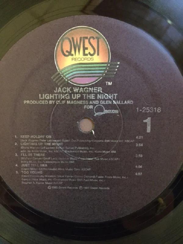 Jack Wagner - Lighting Up The Night (Vinyl) (NM or M-, VG+)