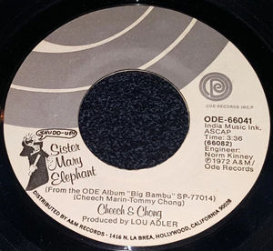 Cheech & Chong - Sister Mary Elephant (Vinyl) (VG+, G+)