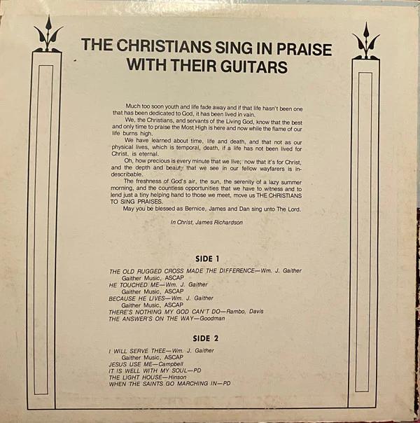 Jim And Bernice Richardson, Dan Kent - The Christians Sing In Praise With Their Guitars (Vinyl) (VG+, VG)