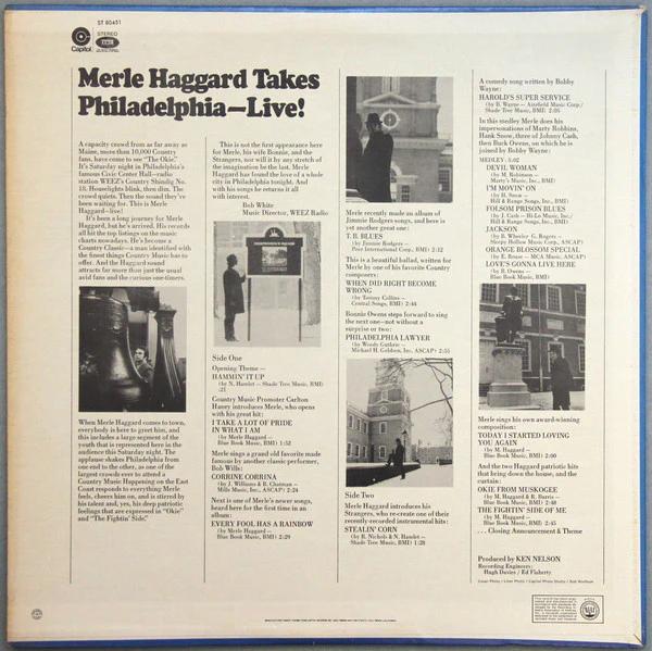 Merle Haggard With Bonnie Owens And The Strangers  - The Fightin' Side Of Me (Vinyl) (VG, VG)
