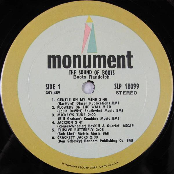 Boots Randolph - The Sound Of Boots (Vinyl) (VG+, VG+)