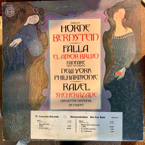 Marilyn Horne, Leonard Bernstein, New York Philharmonic / Orchestre National De France - Manuel De Falla / Maurice Ravel - El Amor Brujo / Fanfare / Schéhérazade (Vinyl) (VG+, VG)