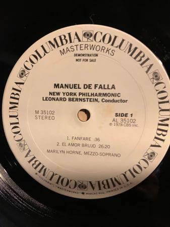 Marilyn Horne, Leonard Bernstein, New York Philharmonic / Orchestre National De France - Manuel De Falla / Maurice Ravel - El Amor Brujo / Fanfare / Schéhérazade (Vinyl) (VG+, VG)