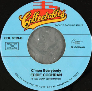 Gene Vincent / Eddie Cochran - Be-Bop-A Lula / C'mon Everybody (Vinyl) (VG+, Generic)