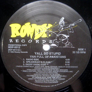 Yall So Stupid - Van Full Of Pakistans (Vinyl) (VG+, VG)