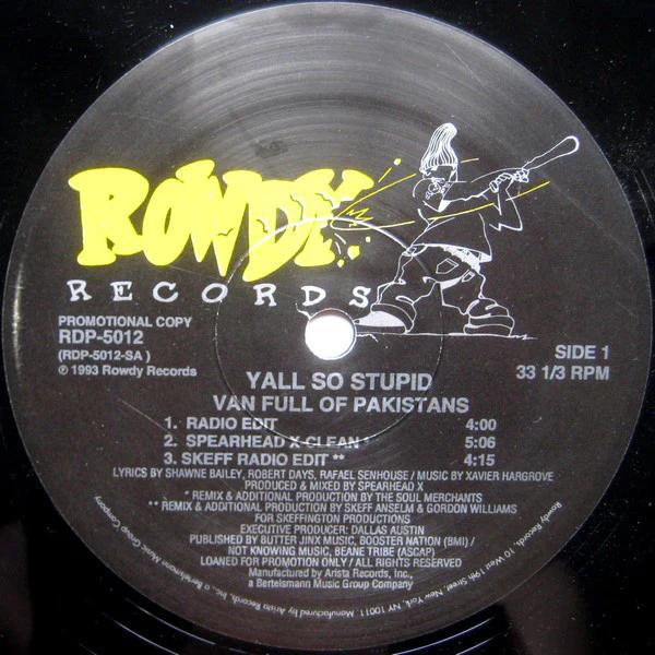 Yall So Stupid - Van Full Of Pakistans (Vinyl) (VG+, VG)