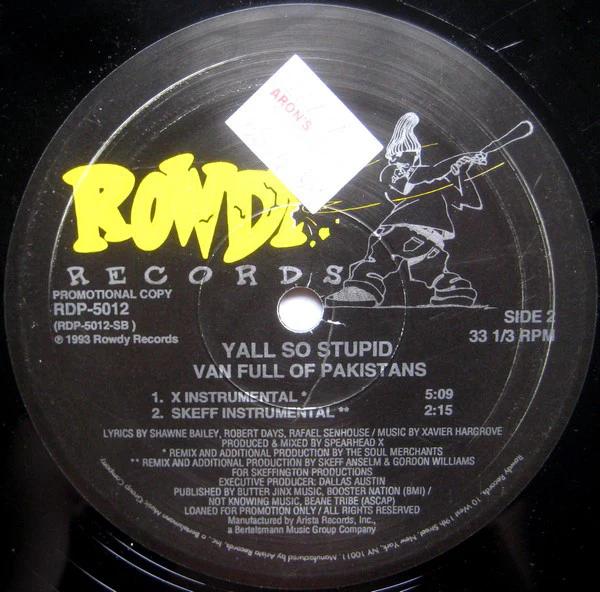 Yall So Stupid - Van Full Of Pakistans (Vinyl) (VG+, VG)