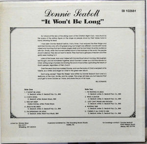 Donnie Seabolt - It Won't Be Long (Vinyl) (NM or M-, VG+)