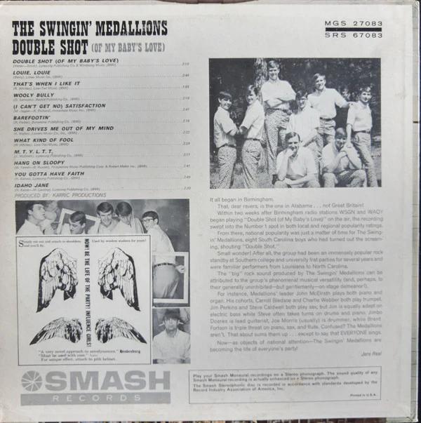 Swingin' Medallions - Double Shot (Of My Baby's Love) (Vinyl) (VG, VG)