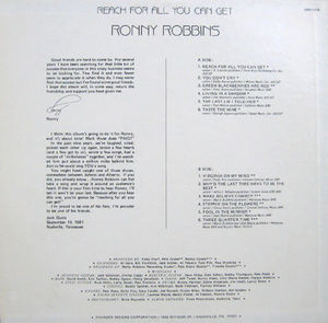 Ronny Robbins - Reach For All You Can Get (Vinyl) (NM or M-, VG+)
