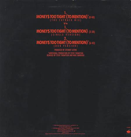 Simply Red - Money$ Too Tight (To Mention) (The Cutback Mix) (Vinyl) (VG, VG)