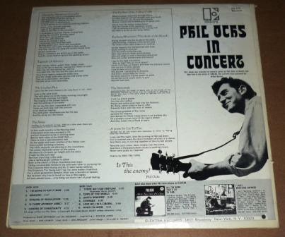 Phil Ochs - In Concert (Vinyl) (NM or M-, VG+)