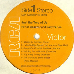 Porter Wagoner And Dolly Parton - Just The Two Of Us (Vinyl) (VG, VG)