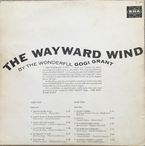Gogi Grant - The Wayward Wind  (Vinyl) (VG, VG)