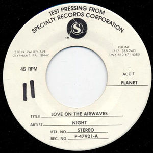 Night - Love On The Airwaves (Vinyl) (NM or M-, Generic)