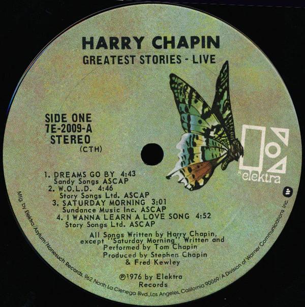 Harry Chapin - Greatest Stories - Live (Vinyl) (VG+, VG)