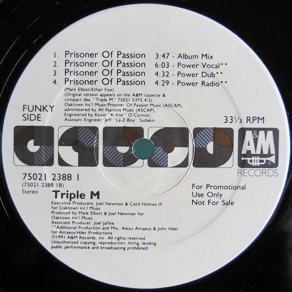 Triple M - Prisoner Of Passion (Vinyl) (VG+, Not Graded)