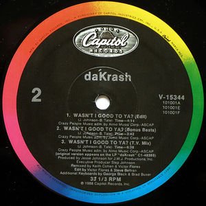 dáKRASH - Wasn't I Good To Ya? (Vinyl) (VG+, VG)