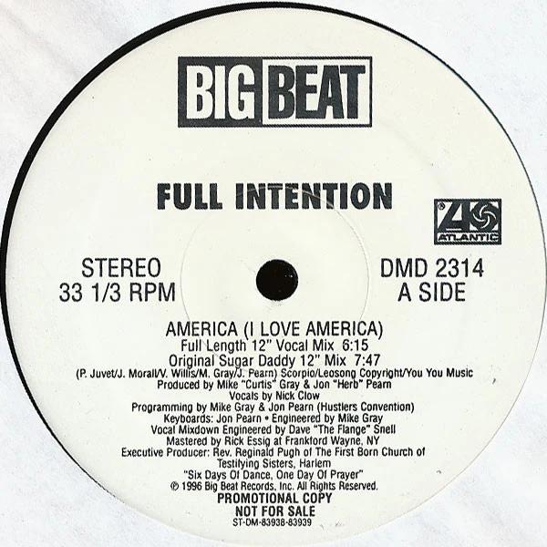Full Intention - America (I Love America) (Vinyl) (VG+, Generic)