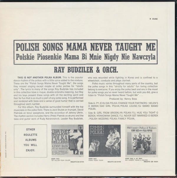 Ray Budzilek And His Orchestra - Polish Songs Mama Never Taught Me (Vinyl) (VG, VG)