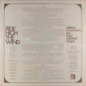 Tom Belt And God Unlimited - Ride High The Wind (Vinyl) (VG+, VG)