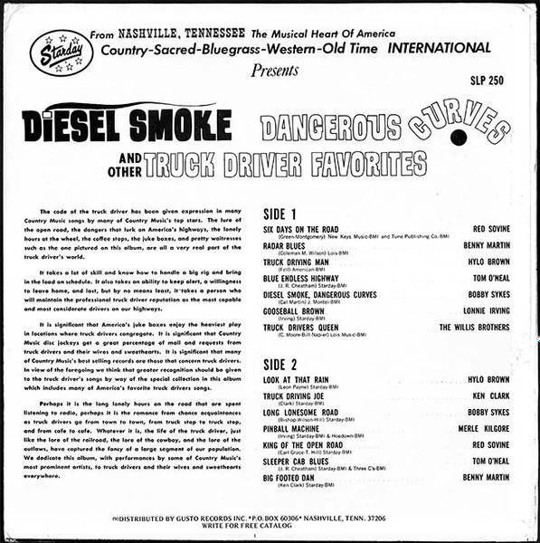 Various - Diesel Smoke, Dangerous Curves, And Other Truck Driver Favorites (Vinyl) (VG+, VG+)