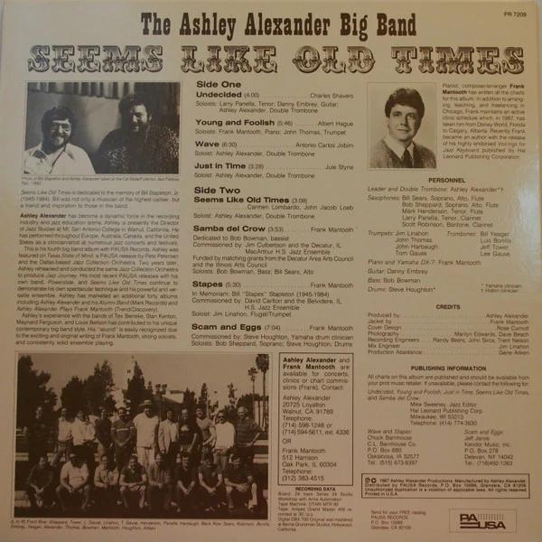 The Ashley Alexander Big Band - Seems Like Old Times (Vinyl) (VG+, VG+)