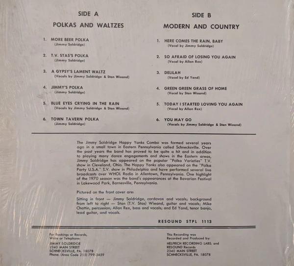 Jimmy Soldridge And The Fabulous Happy Yanks - Play Music For You (Vinyl) (VG+, VG)