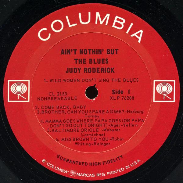 Judy Roderick - Ain't Nothin' But The Blues (Vinyl) (G+, G+)