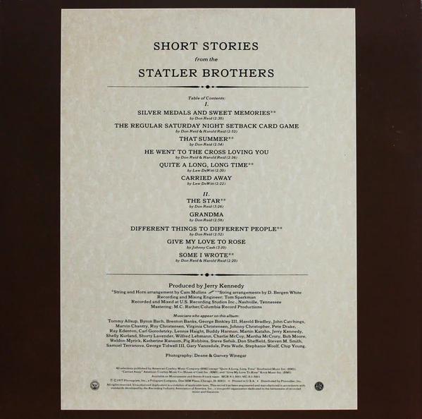The Statler Brothers - Short Stories (Vinyl) (VG+, VG+)
