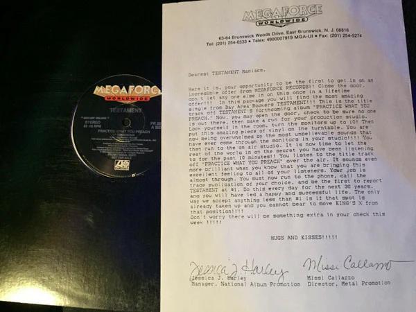 Testament  - Practice What You Preach (Vinyl) (VG+, Generic)