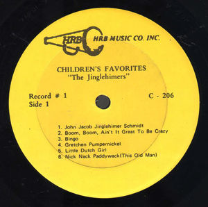 The Jingleheimers - Children's Favorites (Vinyl) (VG+, VG)