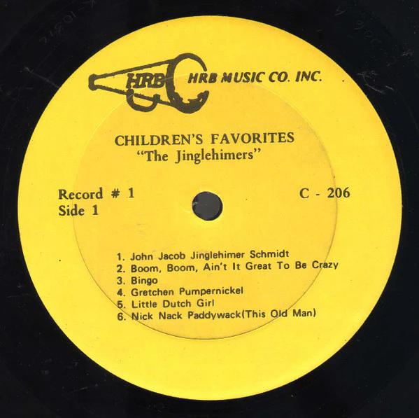 The Jingleheimers - Children's Favorites (Vinyl) (VG+, VG)