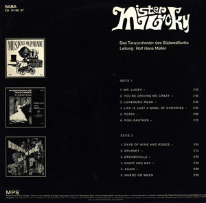 Südwestfunk Tanzorchester Leitung: Rolf-Hans Müller - Mister Lucky (Vinyl) (VG, VG)